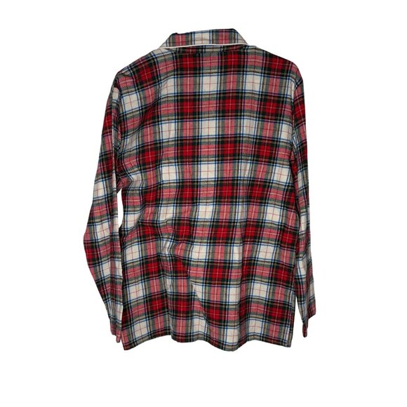 J. Crew Red Flannel Plaid Pajama TOP ONLY Size M BC935 NWT - Picture 3 of 5